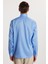 Regular Fit Mavi Non-Iron %100 Pamuk Doğa Dostu Ekoteks Belgeli Ütü Gerektirmez Gömlek 5