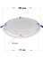 15W Tasarruflu LED Yuvarlak Beyaz Işık Sıva Altı Slim Panel Tavan Aydınlatma Armatürü-8 Adettir 4