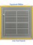 Menfez Banyo Wc Tuvalet Havalandırma Plastik Panjur 35X55 cm Gri Renk 3