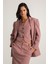 Tek Düğmeli Pembe Blazer Ceket 1
