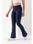 Kadın Lacivert Marka Muadil Penye Örme Esnek Likralı Ispanyol Paça Tayt 3