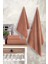 Tekstil Royality | 50X90-70X140 cm 4'lü Banyo Havlu SETI,%100 Pamuklu Havlu Takımı Kiremit 1