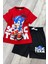 Sonic Baskılı Kırmızı Tişört ve Siyah Şort Yazlık Çocuk Takım 1