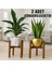 Modern Ahşap Saksı Standı 25 cm - 2 Adet 1