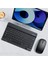 Piranha Android 10 Go Edition Tablet Uyumlu Mini Şarjlı Bluetooth Klavye ve Mouse Seti | Siyah | 3