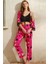 Kadın Ip Askılı V Yaka Çiçek Desenli Pijama Takım 1