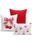 Fiyonklu Kiraz Serisi Çift Tarafı Dijital Baskılı 3'lü Kırlent Kılıfı Seti (Cherry With Bow) 1