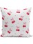 Fiyonklu Kiraz Serisi Çift Tarafı Dijital Baskılı Kırlent Kılıfı (Cherry With Bow) 1