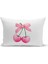 Fiyonklu Kiraz Serisi Çift Tarafı Dijital Baskılı Kırlent Kılıfı (Cherry With Bow) 1