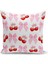 Fiyonklu Kiraz Serisi Çift Tarafı Dijital Baskılı 3'lü Kırlent Kılıfı Seti (Cherry With Bow) 3
