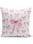 Fiyonklu Kiraz Serisi Çift Tarafı Dijital Baskılı 3'lü Kırlent Kılıfı Seti (Cherry With Bow) 3