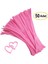Pembe Renkli 50 Adet Şönil, Tüylü Tel, Eğitici Şönil Seti, 30 Cm, Peluş Tel 2