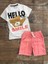 Hello Smile Detaylı Çocuk Şortlu Takım 1