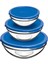 Chefs Kapaklı Cam Saklama Kabı Mavi 3'lü Set, 97314Z00 2