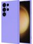 Samsung Galaxy S24 Ultra (6.8) Inç ile Uyumlu Içi Kadife Kamera Korumalı Lansman Silikon Kılıf Ince Yapılı Tam Koruma Sağlayan Kamera Korumalı Kılıf (Lila) 1