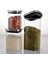 Kare Borosilikat Cam Sızdırmaz Vakumlu Erzak ve Bakliyat Saklama Kabı - Havadaki Termisil Kavanoz, Şeker, Un, Makarna, Çay, Kahve ve Kuru Gıdalar Için Ideal (Metal Kapak, 900 Ml) 3