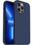 iPhone 13 Pro Max Kılıf 6.7 ile Uyumlu, Ince Sıvı Silikon 3 Katmanlı Tam Kaplamalı Yumuşak Jel Kauçuk Kılıf Kapak, (Lacivert, 6.7 Inç) 1
