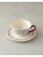 Metrashop Home Arzu Sabancı Blend Stoneware 4 Parça 2 Kişilik Çay Fincanı Takımı 220 ml Mavi-Terracotta 3
