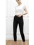 Kadın Likralı Yüksek Bel Dar Paça Jeans 3