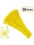 Sarı Renkli 50 Adet Şönil, Eğitici Şönil Seti, Tüylü Tel, 30 Cm, Peluş Tel 3