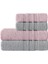 Pamuklu 50 x 90-70 x 140 cm 4'lü Banyo Havlu Seti (Pembe) 1
