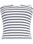 Straplez Yaka Çizgili Beyaz Kadın T-Shirt J20J2253100K4 1