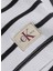 Straplez Yaka Çizgili Beyaz Kadın T-Shirt J20J2253100K4 2