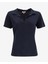 Bisiklet Yaka Düz Siyah Kadın T-Shirt J5SL-TST7056 1