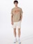D5SM-TST3835 Açık Kahve Bisiklet Yaka Relaxed Baskılı Erkek T-Shirt 2