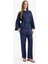 %100 Keten Straight Fit Esnek Belli Cepli Pantolon D4388AX25SM 3