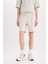 %100 Pamuk Slim Fit Dar Kesim Dar Paça Cepli Basic Düz Şort B8673AX25SM 1