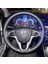 Dikişli Direksiyon Kılıfı Karbon Deri Noktalı Deri Mavi Dikişli Hyundai Accent Blue Için 1