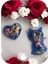 Temalı Magnet Set, Mavi Kedi ve Kalp Şeklinde, Balık ve Deniz Yıldızı Desenli, 2 Parça Buzdolabı Süsü (2, Kedi-Kalp) 1