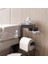 Tuvalet Kağıtlığı, Banyo Tuvalet Kağıtlık, Wc Tuvalet Kağıdı Tutucu, Banyo Tuvalet Kağıdı Askısı, Tuvalet Kağıdı Aparatı, Metal Tuvalet Kağıdı Standı (Metal, Siyah) 3