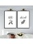 |allahuekber-Elhamdulillah Bohem Islami Kombini |çerçeveli Cam Tablo 2li Dikey 1