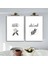 |allahuekber-Elhamdulillah Bohem Islami Kombini |çerçeveli Cam Tablo 2li Dikey 1