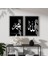 |beyaz-Siyah Allah-Hz. Muhammed Kombin|çerçeveli Cam Tablo 2li Dikey 1