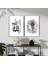 |beyaz-Siyah Allah(C.c) Hz.muahmmed(Sav) Kombini |çerçeveli Cam Tablo 2li Dikey 1