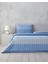 Modern Strip Kolay Ütülenir Çift Kişilik Nevresim Takımı 200 x 220 cm Mavi 1