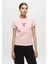 Kadın Pembe Önü Logolu T-Shirt 4