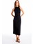 Siyah Danys Slim Fit Midi Boy Elbise 1