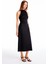 Siyah Danys Slim Fit Midi Boy Elbise 3