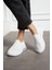 Beyaz Triko Günlük Kadın Sneaker 4