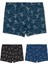 Erkek Çocuk Pamuklu Likralı Baskılı Boxer 3'lü Paket 3518 Renkli 1