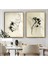 |soft Siyah-Krem Çiçek Kombini 03 |çerçeveli Cam Tablo 2li Dikey 1