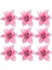 50 Paket Glitter Poinsettia Yılbaşı Ağacı Süsleri 5 Inç Yapay Ipek Çiçekler Dekor Garland (Pembe) Seçtikleri (Yurt Dışından) 1