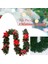 9 Feet Garland Noel Süslemeleri Ön Kapı Için Meyveler ve Çam Kozalakları ile Yapay Yeşil + Kırmızı (Yurt Dışından) 3