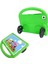 Samsung Galaxy Tab A7 10.4 T500 2020 Uyumlu Wheel Car Tekerlek Standlı Tablet Eva Silikon Kılıf-Yeşil 2
