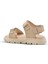 Santos Çift Cırtlı Deri Çocuk Sandalet Bej Rengi 3