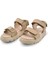 Santos Çift Cırtlı Deri Çocuk Sandalet Bej Rengi 5